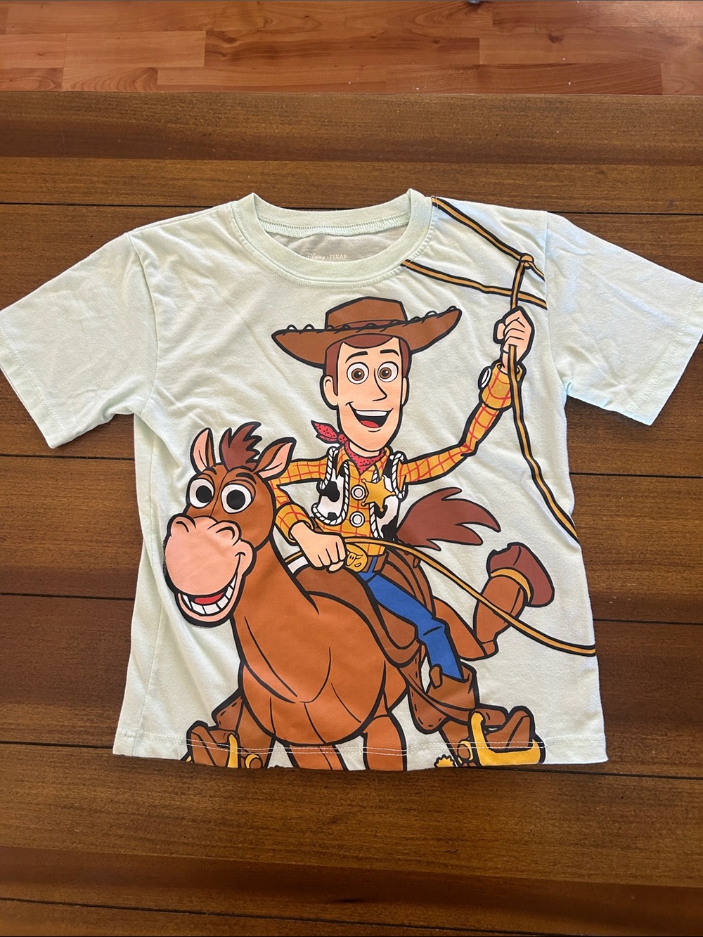 Disney Woody & Bullseye Graphic Tee in Light Blue and Brown